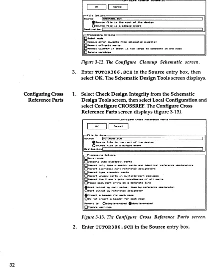 Figure 3-12. The Configure Cleanup Schematic screen. 