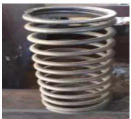 Figure 10 shows the spring that is manufactured with the specifications calculated as above