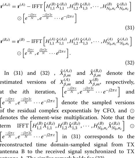 Table 1 The number of multiplications required in theoperations for the interference term reconstruction at eachbranch per iteration of the proposed scheme