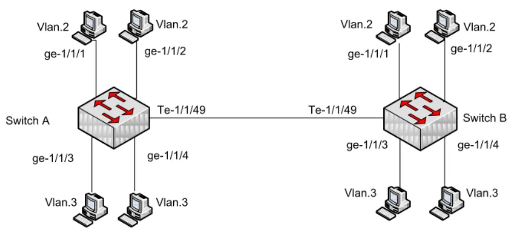 Figure 4-1.  802.1Q network configuration 