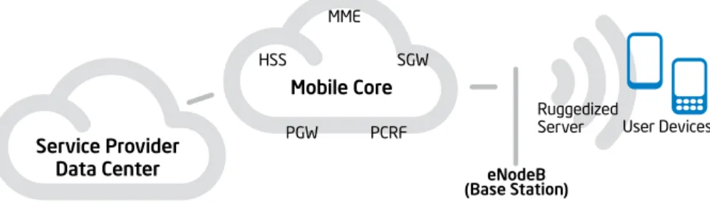 Figure 1. Cloud computing deployed in a wide-area cellular network
