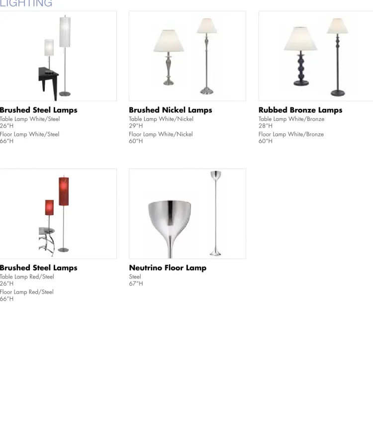 Table Lamp Red/Steel 26”H
