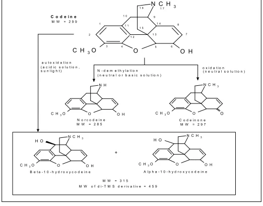 Figure 7: Chemical structures of oxidation and autoxidation products of code 
