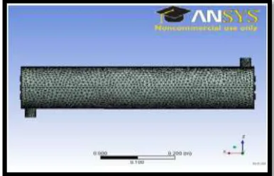 Fig. 6. Surface mesh with Helical Baffle  