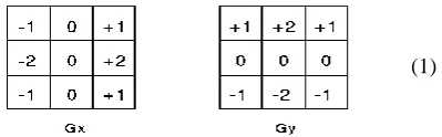 Fig -3: shows the Sobel Edge detection process (a) before and     (b) after detecting edges