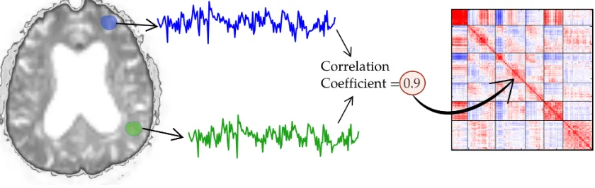 Figure 1.1: Figure illustrating computation of the functional connectome