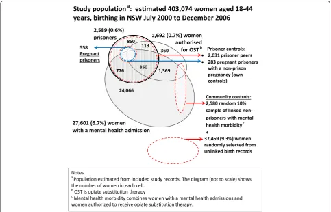 Fig. 2 Population prevalence of prison and serious mental health morbidity among childbearing women, NSW July 2000 – December 2006