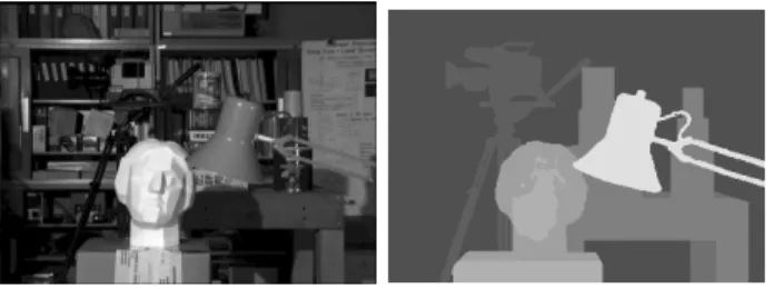 Figure 5: The left image and the ground truth from the Uni- Uni-versity of Tsukuba.