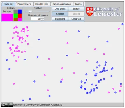 Figure 1: The initial set up of the applet