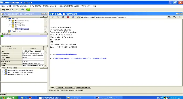 Figure 4: OntoMat GUI window 