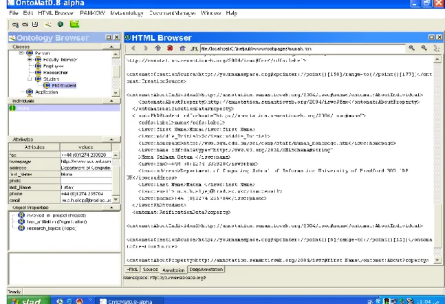 Figure 5: OntoMat Annotation Viewer 