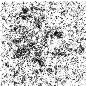 Figure 5: Sample of a random-walk loop-soup approximation [22] of a Brownian loop- loop-soup in a square, by Serban Nacu