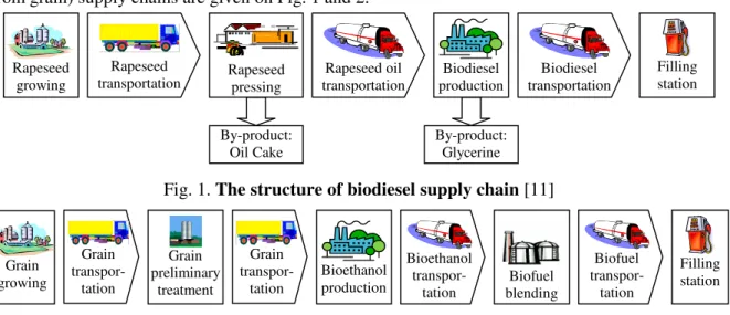 Fig. 1. The structure of biodiesel supply chain [11] 