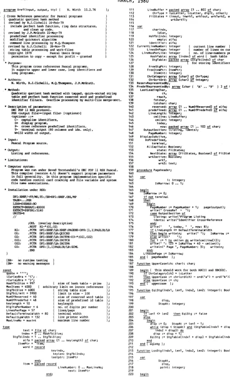 table and perfect hash function reserved word and predefined identifier filters. Overflow processil'J3 by multi-file merge-sort