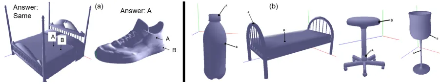 Fig. 2. (a) Two examples of images with answers chosen by us given as part of the instructions for Amazon Mechanical