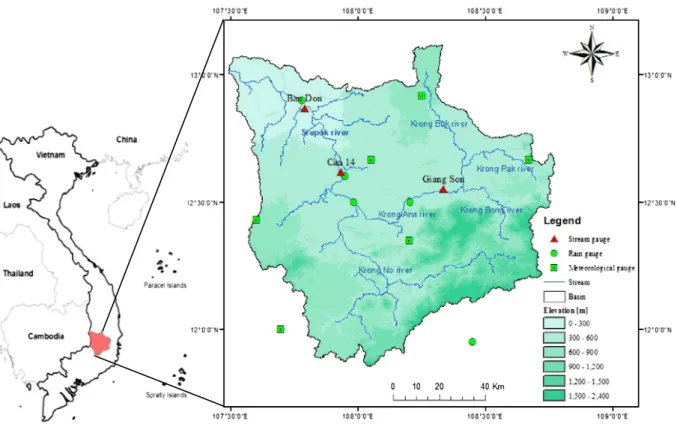 Fig. 1. Location map of the Srepok River Catchment. (For interpretation of the references to color in this figure legend, the reader is referred to the web version of this article.)