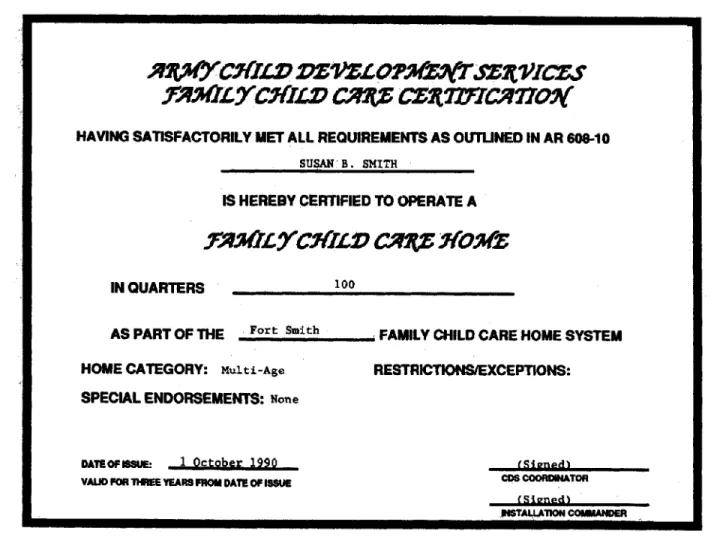 Figure 6-2. Sample certification document