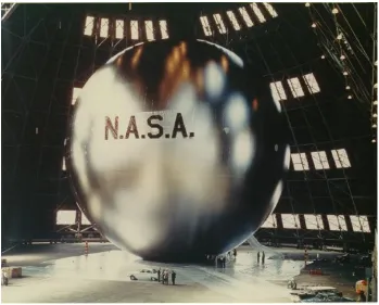 Figure 1.4: An Echo satellite undergoes static testing at a facility in Weeksville, NC on June 28, 1961.130 