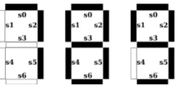 Figure 1 LED images for digits 7, 8, and 9 in the seven-segment display.