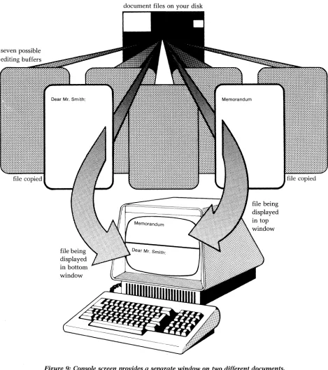Figure 9: Console screen provides a separate window on two different documents. 