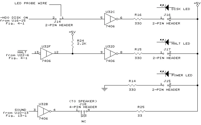 Fig. 3-1. LED and speaker circuit.