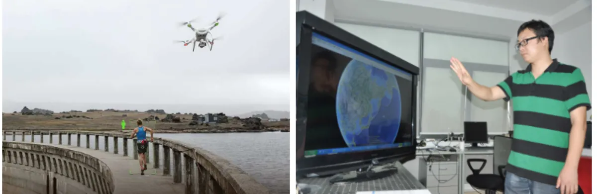 Figure 1.4: Two application examples of signal camera object tracking. Left: