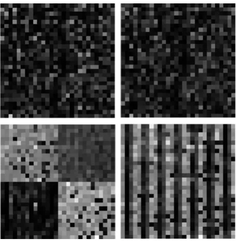 Figure illustrates 2D images of the network input converted from time series 1D inputs.we cannot extract much information from the top images because the features are totally disorganizedThe converted image corresponds to a grey-scale image and every pixel
