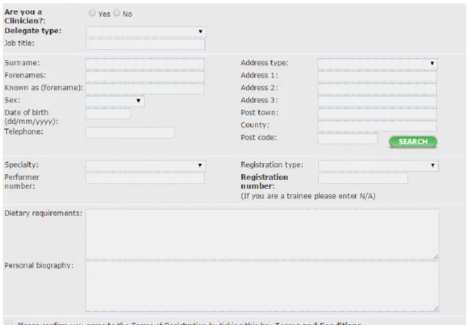 Fig 3.2 Continuation - register screen 