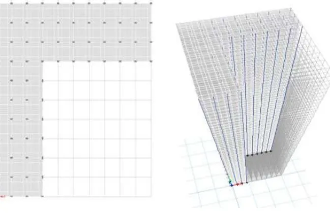Fig- 3 Plan View of Model 2                                 Fig- 4 3D View of Model 2 