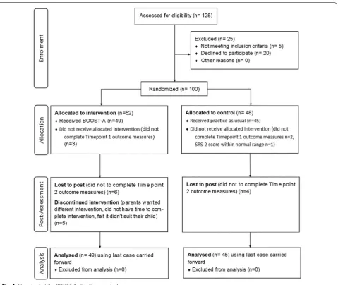 Fig. 1 Flowchart of the BOOST-A effectiveness study