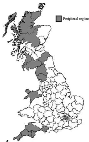 Figure 1. Peripheral postcode areas