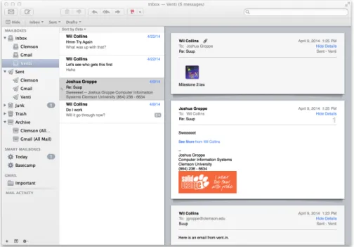 Figure 6: Apple Mail Mailbox Example