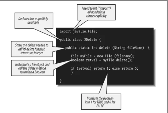 Figure 27-2. A simple Java class used to delete a file