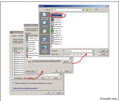 Fig. 2-15: Setting “bnfsser.exe” as an exception 4. Select  file  “bnfsser.exe” and open it.