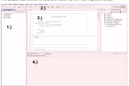 Fig. 6-1.   Eclipse Control III start window 1. Project Explorer