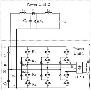 Figure 6. Schematic diagram of the current compensation NPC inverter 