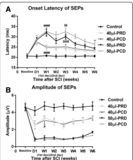 Fig. 5 X-ray images of rabbit models of spinal cord compression injury involving two noncontinuous segments in the control (a) and 40- (b) and50-μl (c) groups