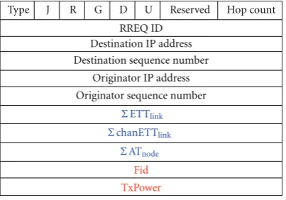 Figure 3: The format of RREQ packet.
