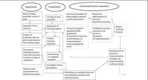 Fig. 1 Overview of study phases for the HiBalance effectiveness-implementation trial