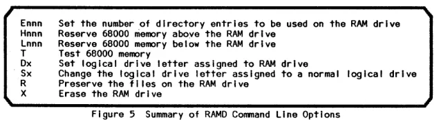 Figure 5 Summary of RAMO Command Line Options 