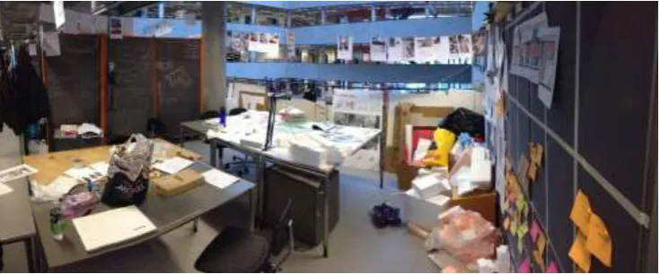 Figure 3. Picture of the A&D students’ group room