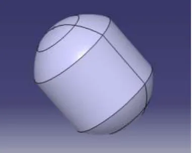 Fig. 4.1 – Geometric model of shell 