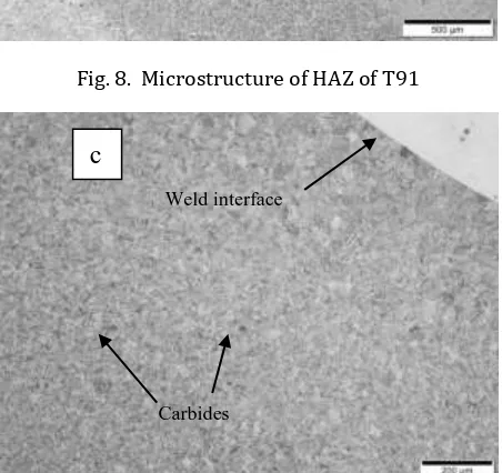 Fig. 10.  CGHAZ of T91 