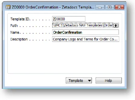 Figure 8 - Zetadocs Template Card 