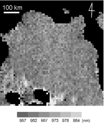Fig. 4.The absorption peak map of Mare Serenitatis before spatialsmoothing.