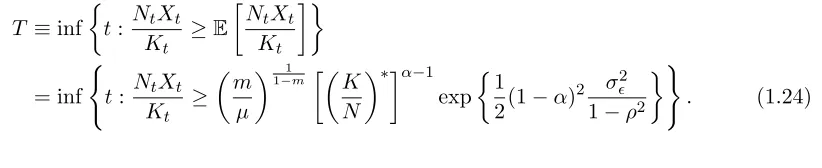 Table 3 summarizes the choice of parameters. The model is calibrated at a quarterly fre-