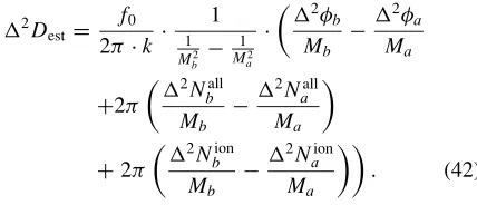 Table 5.TEC error included in differential residual fringe phase oftwo nearby spacecraft.Difference of elevation angles between twospacecraft is 0.1 degrees