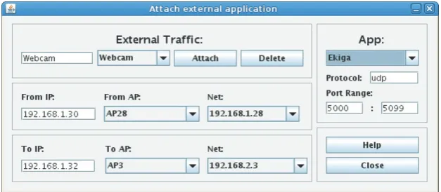 Figure 10: External traﬃc declaration.