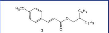 Fig. 1  Octylmethoxycinnamate, a UV-Bfilter which is produced by a heterogeneousHeck reaction using a Pd/C catalyst