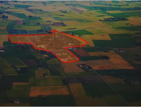 Figure 3. Visualization of Rugosity. The red line on the outside is the measure of the length of the rural-urban interface